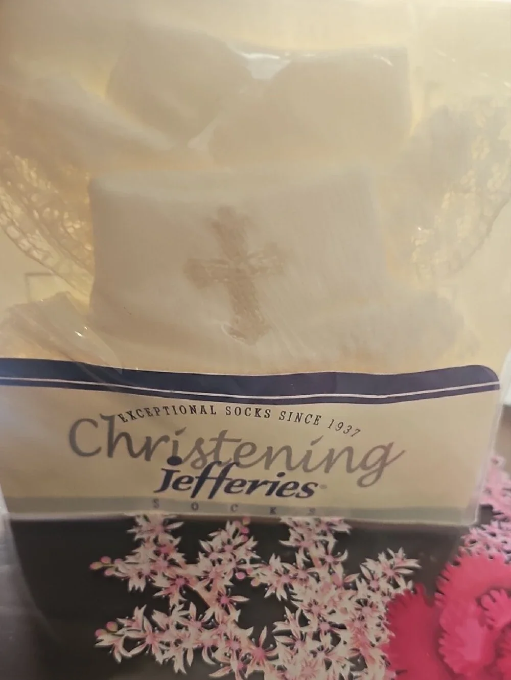 Jefferies NWT Pearl White Christening Socks Size 0-4